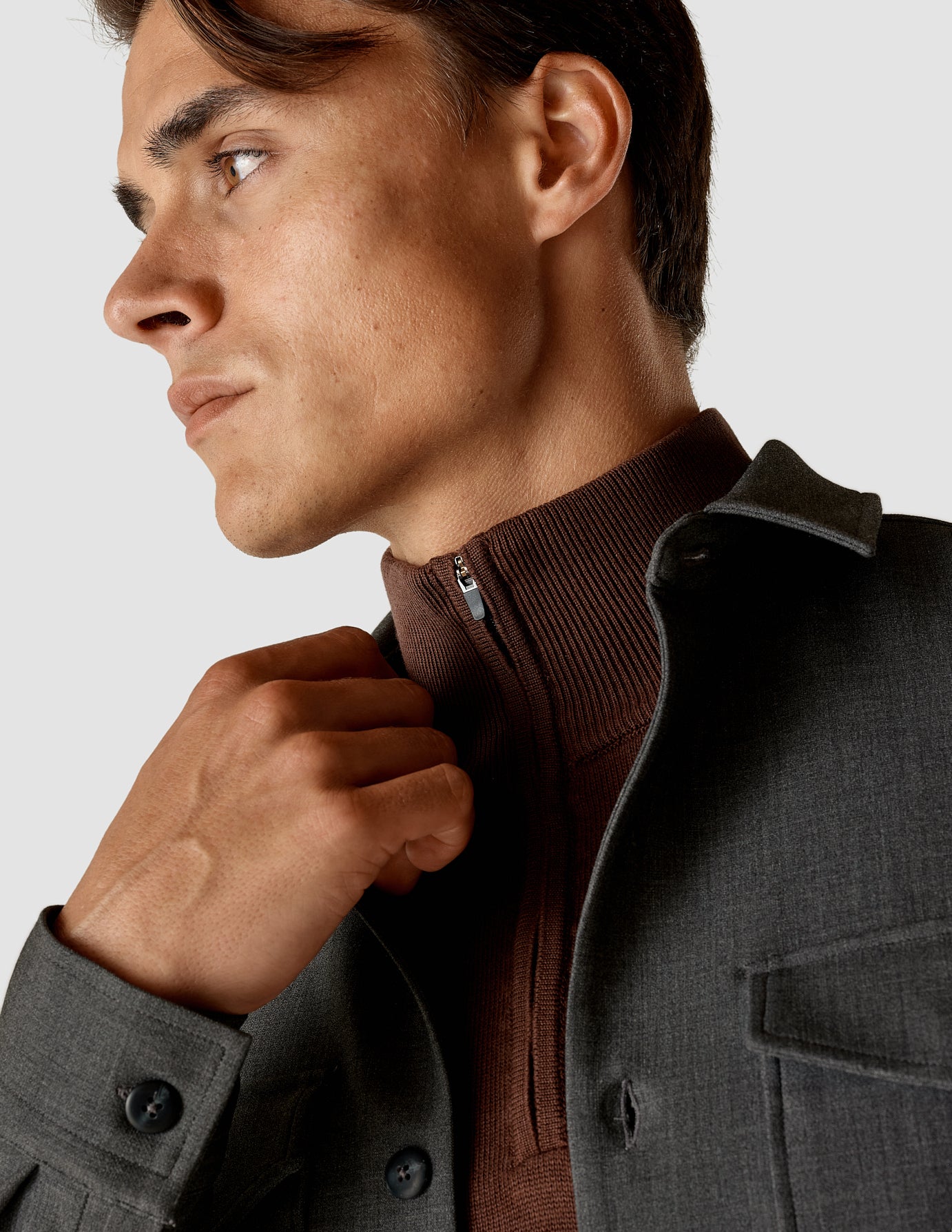 Heavy Edition Overshirt Dark Grey Melange